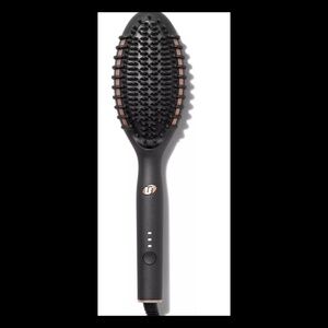 T3 Edge Heated Smoothing & Straightening Brush For Styling Ceramic Heated Brush